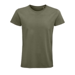 T-shirt unisexe cintré en coton biologique 175 g/m² SOL'S Pioneer couleur kaki neuvième vue
