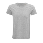 T-shirt unisexe cintré en coton biologique 175 g/m² SOL'S Pioneer couleur gris chiné