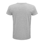 T-shirt unisexe cintré en coton biologique 175 g/m² SOL'S Pioneer couleur gris chiné vue arrière