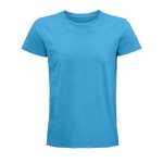 T-shirt unisexe cintré en coton biologique 175 g/m² SOL'S Pioneer couleur cyan