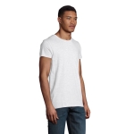 T-shirt unisexe cintré en coton biologique 175 g/m² SOL'S Pioneer couleur gris clair chiné deuxième vue photographique