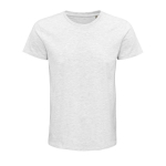 T-shirt unisexe cintré en coton biologique 175 g/m² SOL'S Pioneer couleur gris clair chiné