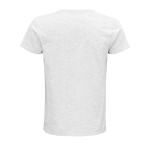 T-shirt unisexe cintré en coton biologique 175 g/m² SOL'S Pioneer couleur gris clair chiné vue arrière