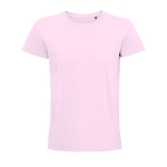 T-shirt unisexe cintré en coton biologique 175 g/m² SOL'S Pioneer couleur rose pastel