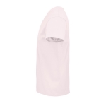 T-shirt unisexe cintré en coton biologique 175 g/m² SOL'S Pioneer couleur rose pastel vue latérale