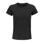 T-shirt publicitaire pour femmes en coton bio 175 g/m² SOL'S Pioneer couleur noir troisième vue