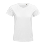 T-shirt publicitaire pour femmes en coton bio 175 g/m² SOL'S Pioneer couleur blanc neuvième vue