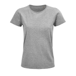 T-shirt publicitaire pour femmes en coton bio 175 g/m² SOL'S Pioneer couleur gris chiné