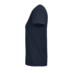 T-shirt publicitaire pour femmes en coton bio 175 g/m² SOL'S Pioneer couleur bleu marine vue latérale