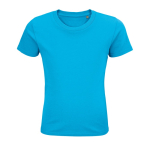 T-shirt pour enfant en coton 100 % biologique 175 g/m² SOL'S Pioneer couleur cyan