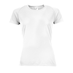 T-shirt de sport pour femmes en polyester 140 g/m² SOL'S Sporty couleur blanc neuvième vue