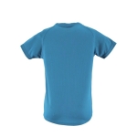 T-shirt de sport pour enfants en polyester 140 g/m² SOL'S Sporty couleur cyan vue arrière