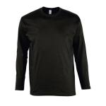 T-shirts à manches longues avec logo en coton 150 g/m² SOL'S Monarch couleur noir troisième vue