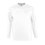 T-shirts à manches longues avec logo en coton 150 g/m² SOL'S Monarch couleur blanc neuvième vue