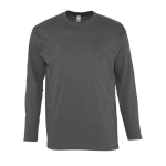 T-shirts à manches longues avec logo en coton 150 g/m² SOL'S Monarch couleur gris foncé huitième vue