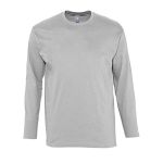 T-shirts à manches longues avec logo en coton 150 g/m² SOL'S Monarch couleur gris chiné