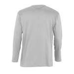 T-shirts à manches longues avec logo en coton 150 g/m² SOL'S Monarch couleur gris chiné vue arrière