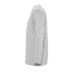 T-shirts à manches longues avec logo en coton 150 g/m² SOL'S Monarch couleur gris chiné vue latérale