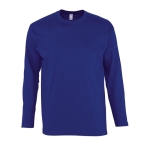 T-shirts à manches longues avec logo en coton 150 g/m² SOL'S Monarch couleur bleu ultramarine