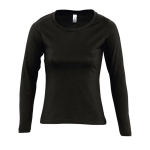 T-shirt pour femmes à manches longues en coton 150 g/m² SOL'S Majestic couleur noir troisième vue