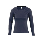T-shirt pour femmes à manches longues en coton 150 g/m² SOL'S Majestic couleur bleu marine