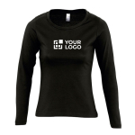 T-shirt pour femmes à manches longues en coton 150 g/m² SOL'S Majestic vue avec zone d'impression