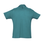 Polo personnalisable en coton 100% bio 170 g/m² SOL'S Planet Men couleur turquoise vue arrière