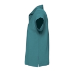 Polo personnalisable en coton 100% bio 170 g/m² SOL'S Planet Men couleur turquoise vue latérale