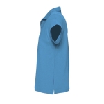 Polo personnalisable en coton 100% bio 170 g/m² SOL'S Planet Men couleur cyan vue latérale