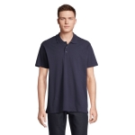 Polo personnalisable en coton 100% bio 170 g/m² SOL'S Planet Men couleur bleu foncé vue photographique