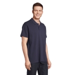 Polo personnalisable en coton 100% bio 170 g/m² SOL'S Planet Men couleur bleu foncé troisième vue photographique