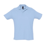 Polo personnalisable en coton 100% bio 170 g/m² SOL'S Planet Men couleur bleu pastel