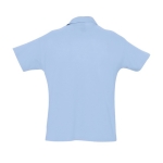 Polo personnalisable en coton 100% bio 170 g/m² SOL'S Planet Men couleur bleu pastel vue arrière