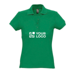 Polo cintré pour femmes 100% coton 170 g/m² SOL'S Passion couleur vert vue avec zone d'impression