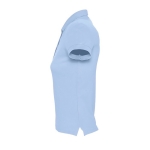 Polo cintré pour femmes 100% coton 170 g/m² SOL'S Passion couleur bleu pastel vue latérale