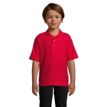 Polos sérigraphiés pour enfants 100% coton 170 g/m² SOL'S Summer II couleur rouge cinquième vue photographique