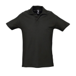 Polos personnalisés haute qualité en coton 210 g/m² SOL'S Spring couleur noir