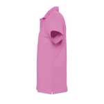 Polos personnalisés haute qualité en coton 210 g/m² SOL'S Spring couleur rose vue latérale