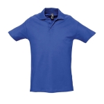 Polos personnalisés haute qualité en coton 210 g/m² SOL'S Spring couleur bleu roi troisième vue