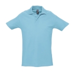 Polos personnalisés haute qualité en coton 210 g/m² SOL'S Spring couleur cyan