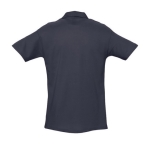 Polos personnalisés haute qualité en coton 210 g/m² SOL'S Spring couleur bleu foncé vue arrière