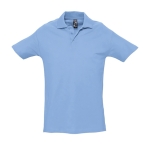 Polos personnalisés haute qualité en coton 210 g/m² SOL'S Spring couleur bleu ciel