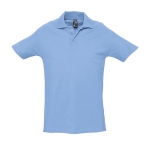 Polos personnalisés haute qualité en coton 210 g/m² SOL'S Spring couleur bleu ciel