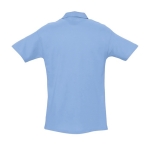 Polos personnalisés haute qualité en coton 210 g/m² SOL'S Spring couleur bleu ciel vue arrière