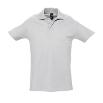 Polos personnalisés haute qualité en coton 210 g/m² SOL'S Spring couleur gris clair chiné