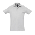 Polos personnalisés haute qualité en coton 210 g/m² SOL'S Spring couleur gris clair chiné