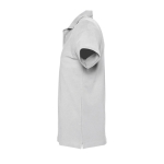 Polos personnalisés haute qualité en coton 210 g/m² SOL'S Spring couleur gris clair chiné vue latérale