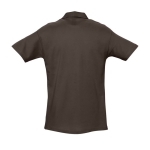 Polos personnalisés haute qualité en coton 210 g/m² SOL'S Spring couleur marron foncé vue arrière