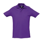 Polos personnalisés haute qualité en coton 210 g/m² SOL'S Spring couleur mauve deuxième vue