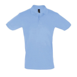 Polos d'entreprise 100% coton avec deux boutons 180 g/m² SOL'S Perfect couleur bleu pastel